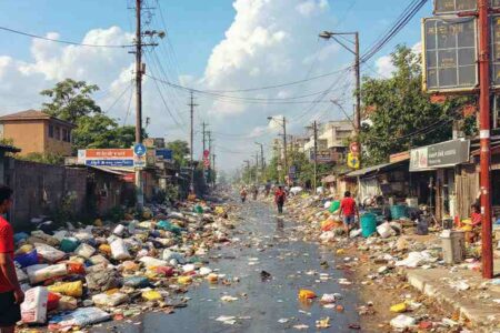 s.pleasantburg greenville garbage all over road