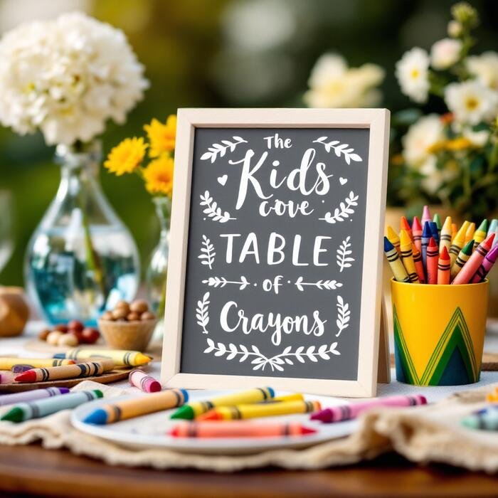 Free SVG Printables: Creative Wedding Decor Ideas with Kids' Table ...