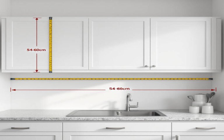 how high should home kitchen wall units be from worktop