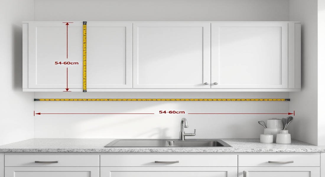 how high should home kitchen wall units be from worktop