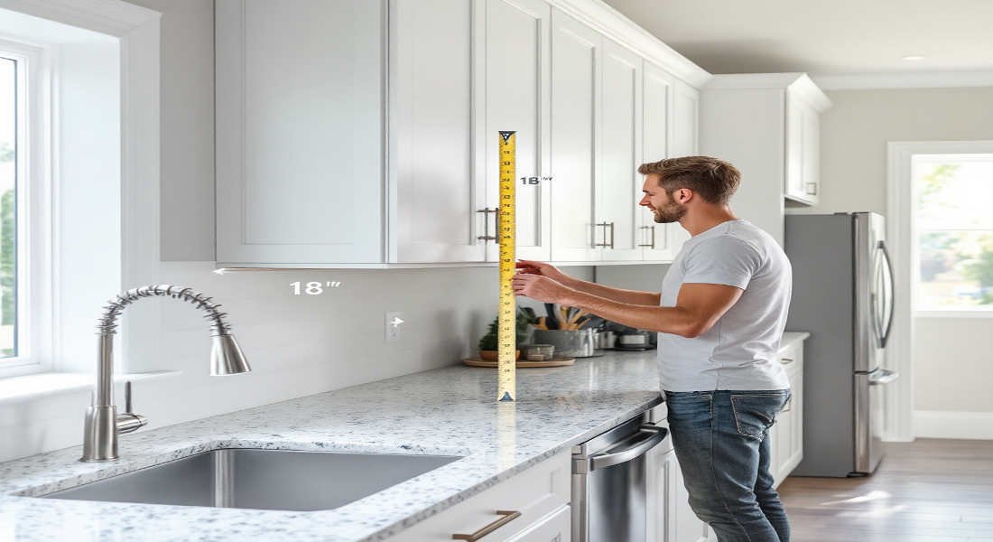 how high should home kitchen wall units be from worktop