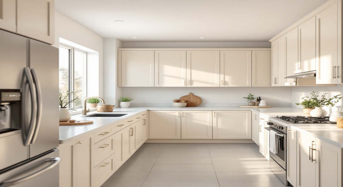 cream home kitchen cabinets what colour walls