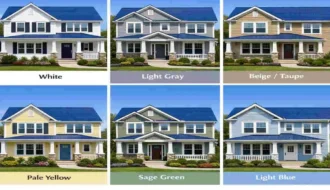 blue roof what color to paint house