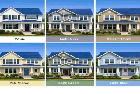 blue roof what color to paint house