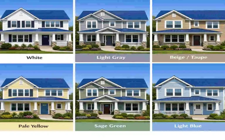 blue roof what color to paint house