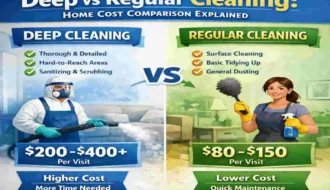 Deep cleaning vs regular cleaning house cost