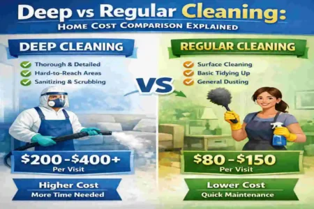Deep cleaning vs regular cleaning house cost