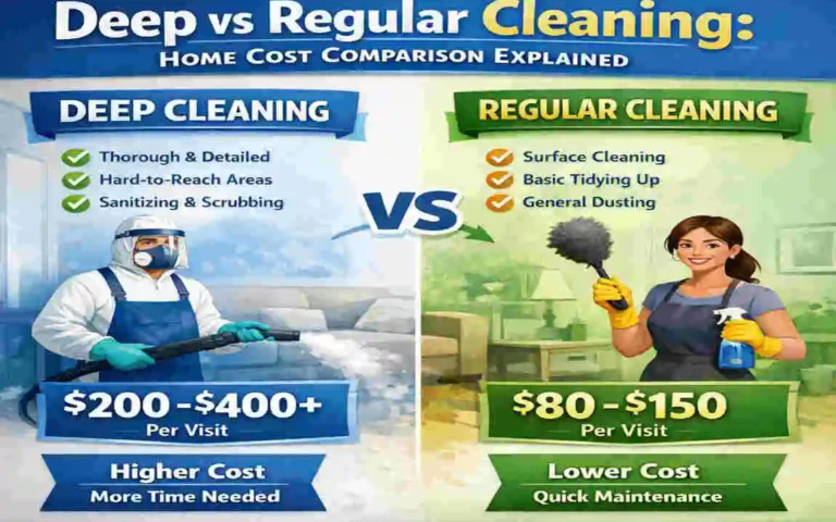 Deep cleaning vs regular cleaning house cost