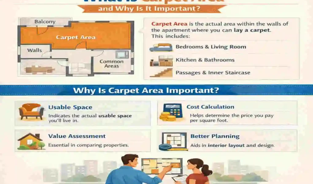 what is carpet area in house