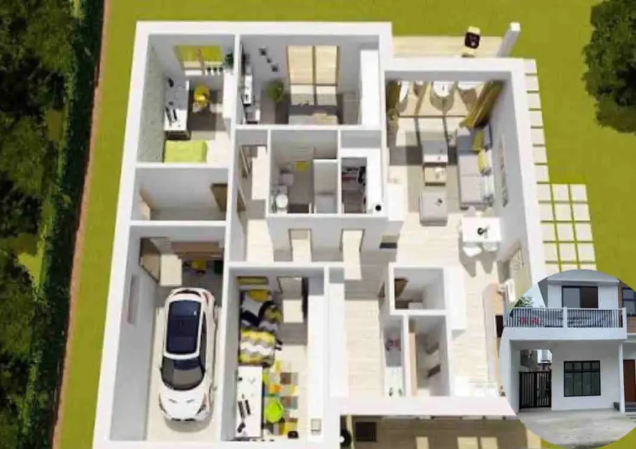 how big is 80 square meters house