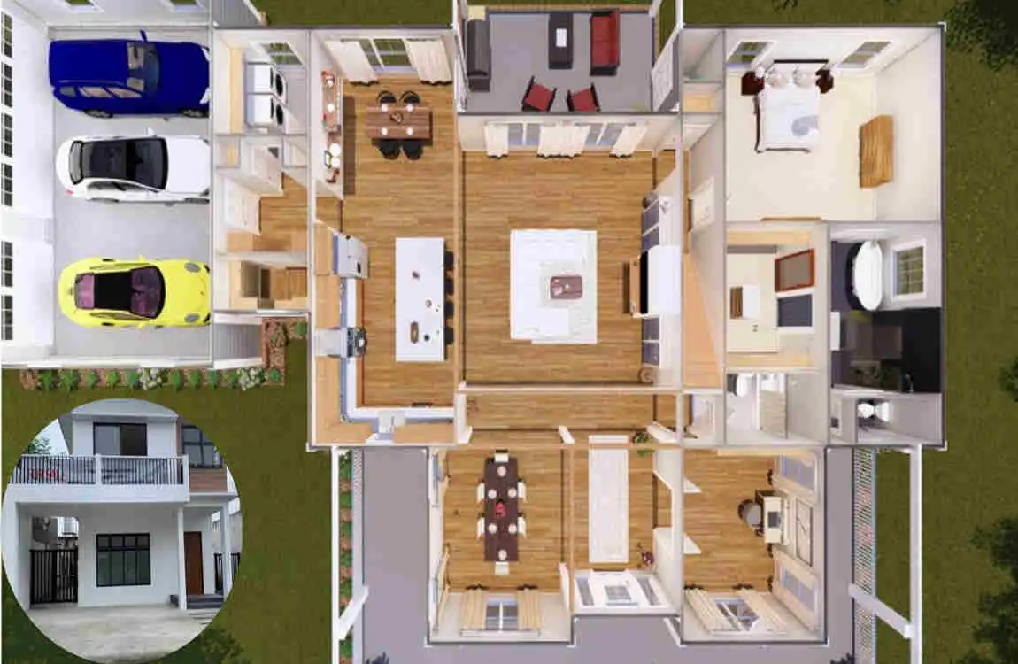 how big is 80 square meters house