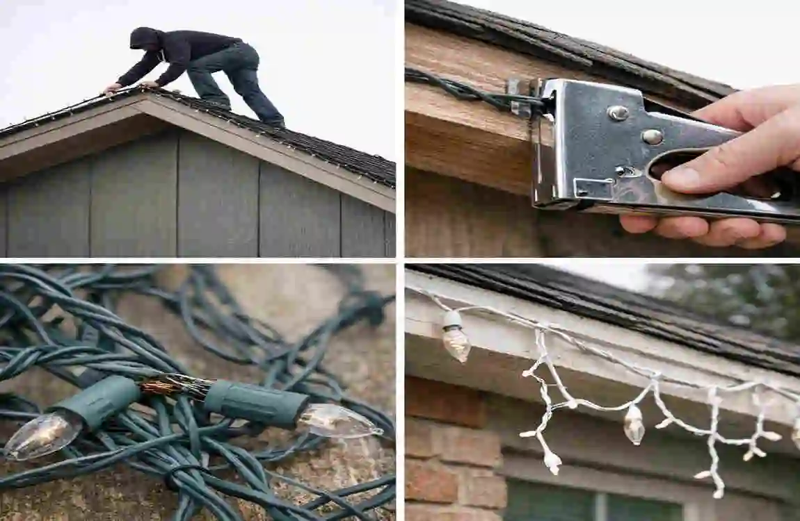 how to keep lights up on roof at home