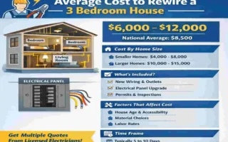 how much does it cost to rewire a 3 bedroom house