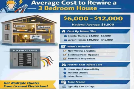 how much does it cost to rewire a 3 bedroom house