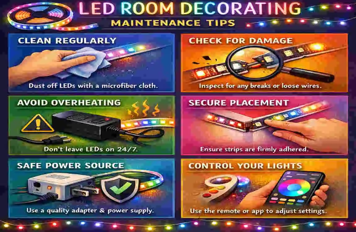 led lights for decorating room