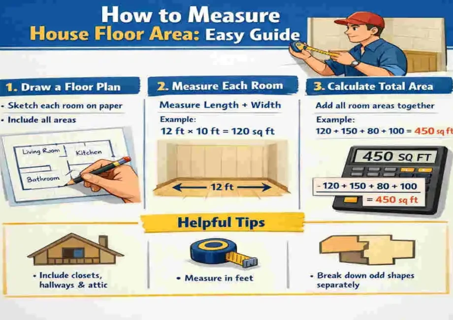 how to measure house floor area