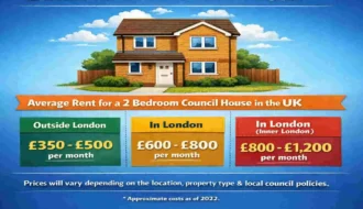 how much is rent for a 2 bedroom council house