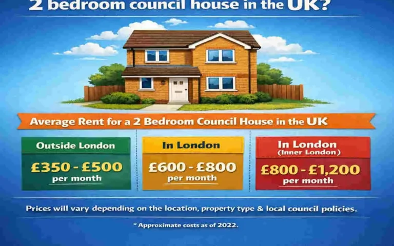 how much is rent for a 2 bedroom council house