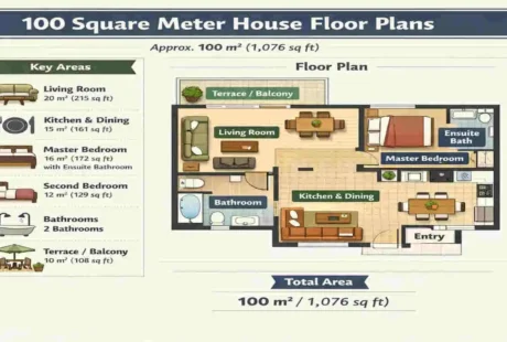 how big is 100 square meters house