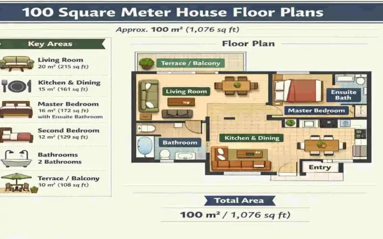 how big is 100 square meters house