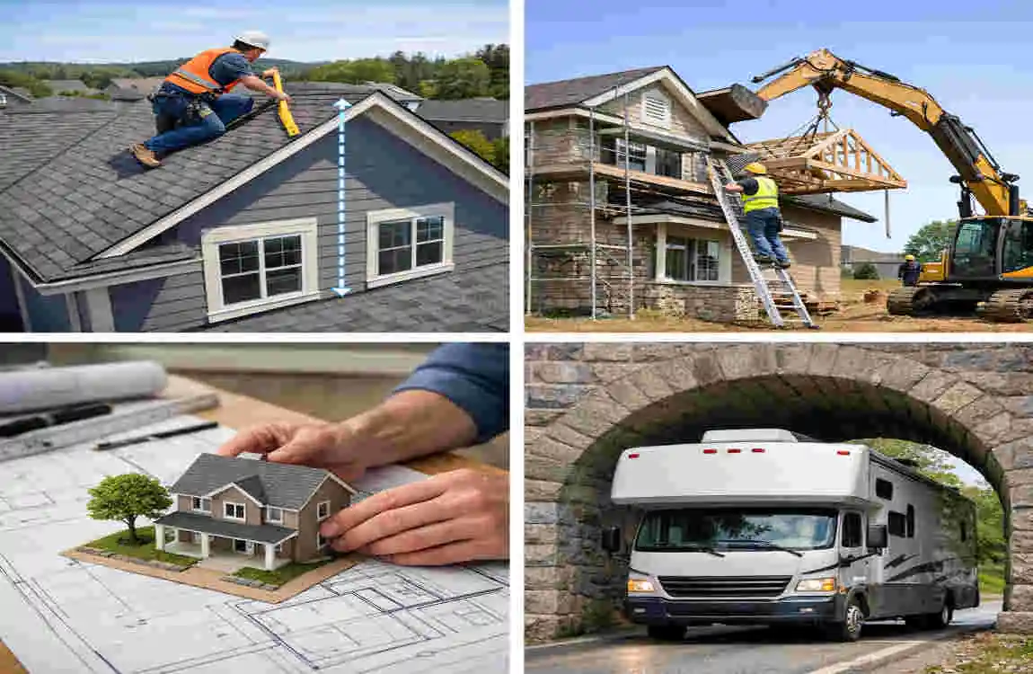 how high is a house in metres