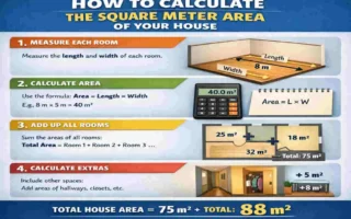 how to calculate square meter of a house