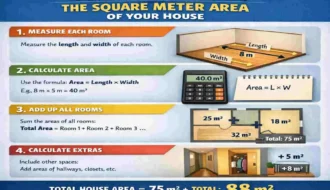 how to calculate square meter of a house