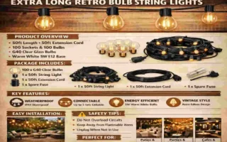 W&A Home Decor Extra Long Retro Bulb String Lights