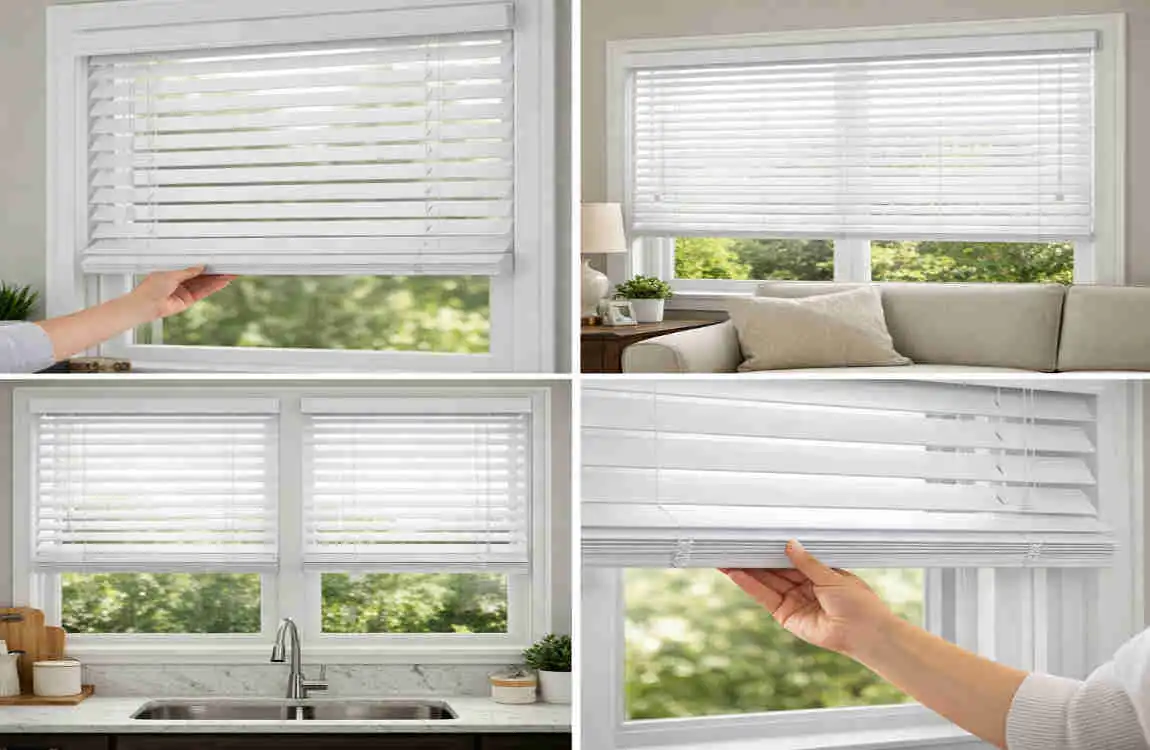 home decorators collection white cordless faux wood blinds