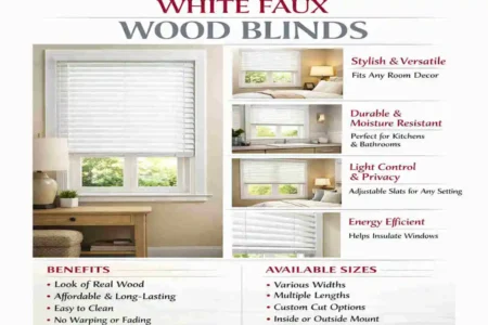 home decorators collection white cordless faux wood blinds