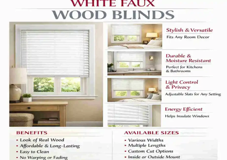 home decorators collection white cordless faux wood blinds