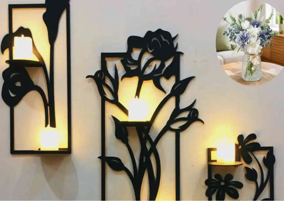 floral design with light home decor