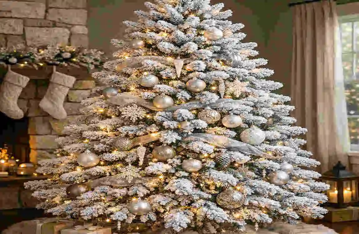home decorators kenwood flocked fraser fir