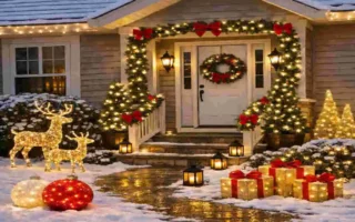 outdoor christmas decorations at home