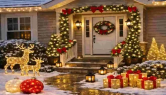 outdoor christmas decorations at home
