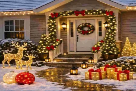 outdoor christmas decorations at home