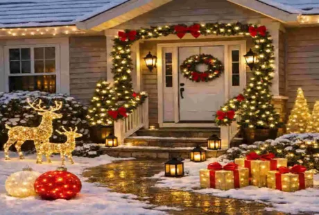 outdoor christmas decorations at home