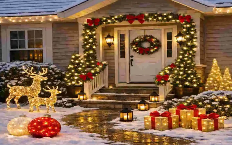 outdoor christmas decorations at home