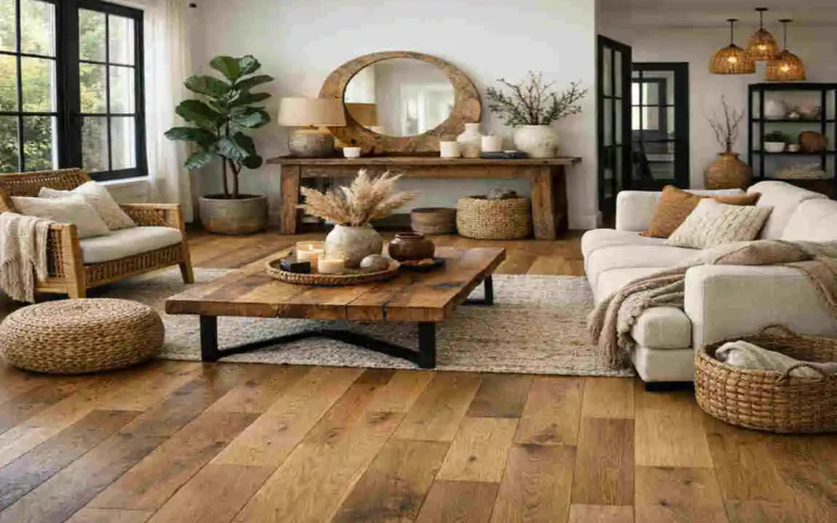 wooden floor home decor idea