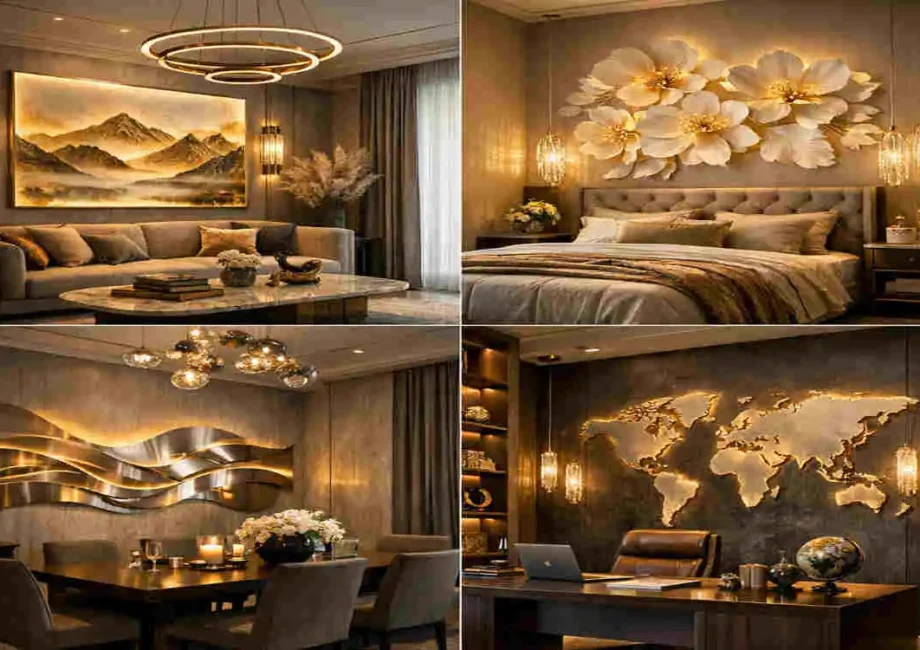 room by room wall decorations lighting setup