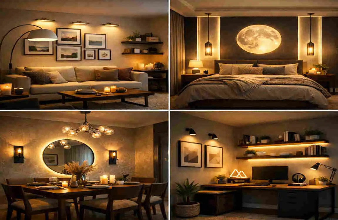 room by room wall decorations lighting setup